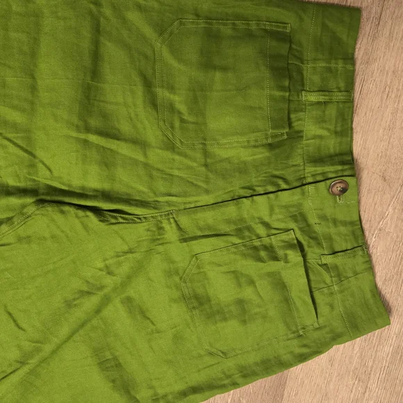 Maeve Elegant Green Women's Pants - Picture 4 of 9